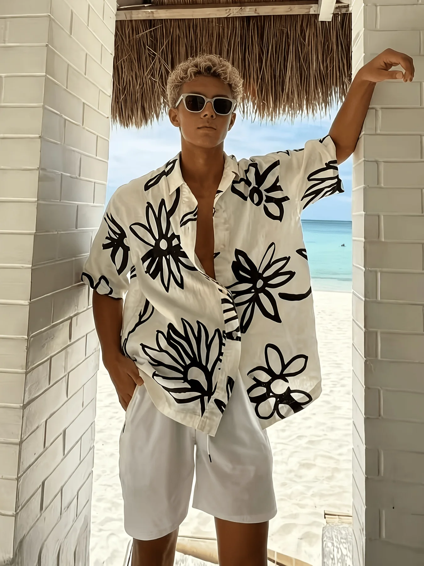 Vintage Hawaiian Floral Shirt - Oversized Aloha Hawaiiaans overhemd voor heren,