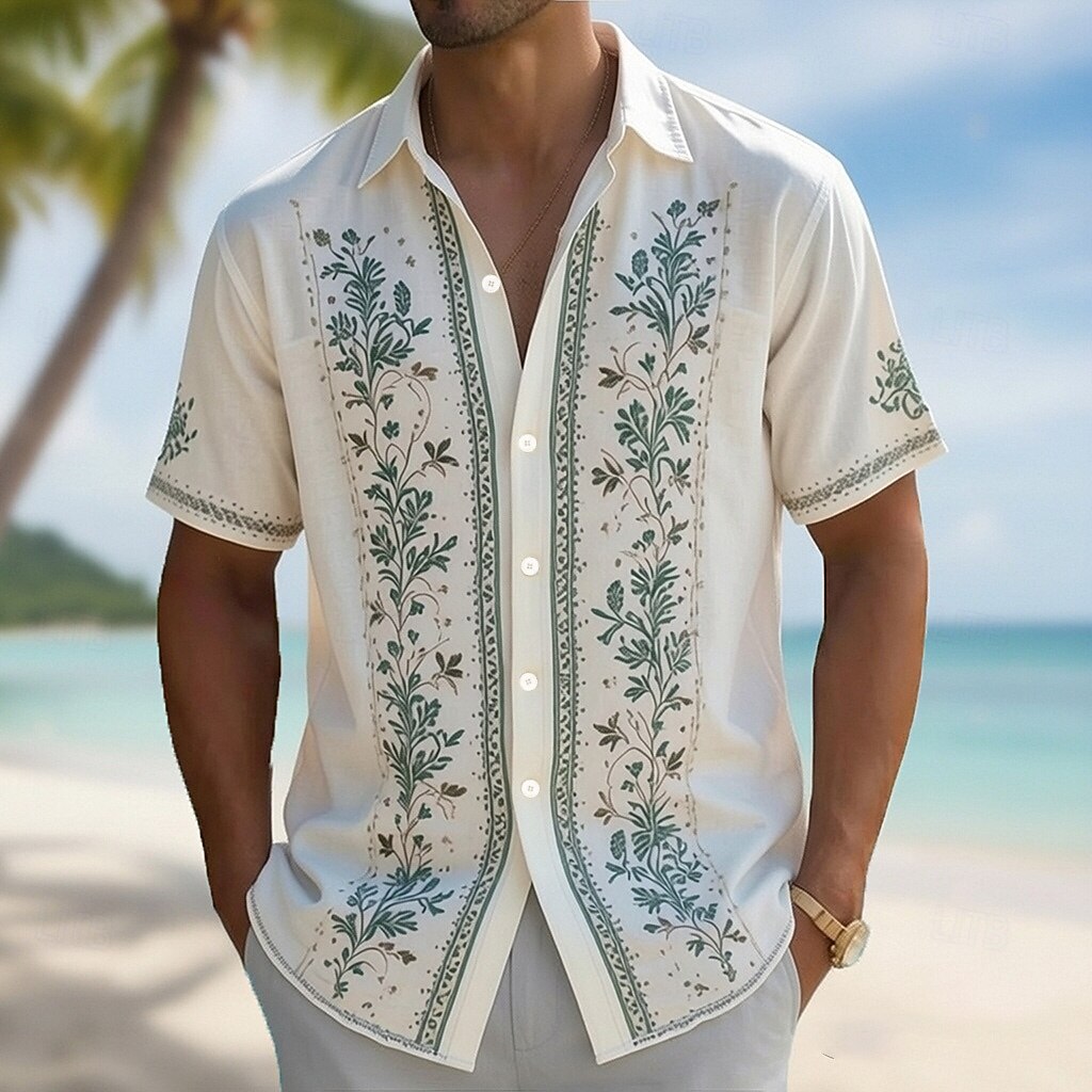 Vintage Hawaiian Floral Shirt - Heren overhemd met 3D-print, Hawaiiaans overhemd