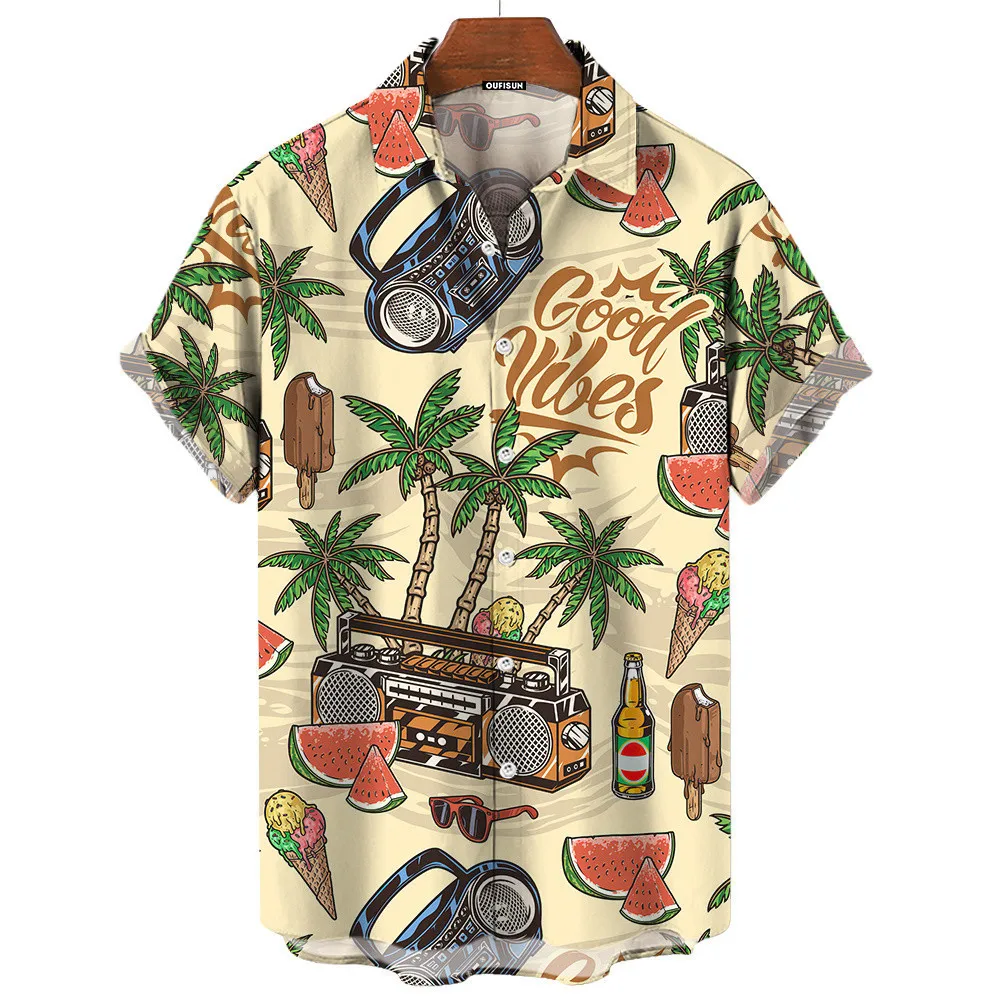 Heren Retro Zomer Good Vibes H - Vintage Hawaiian Floral Shirt recensie en prijs