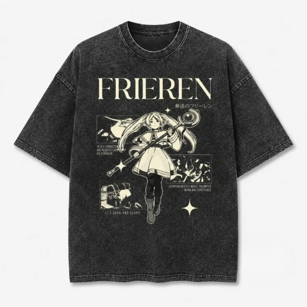 Vintage Frieren Anime Gift Aci - Acid Wash Vintage Graphic T Shirt recensie en prijs